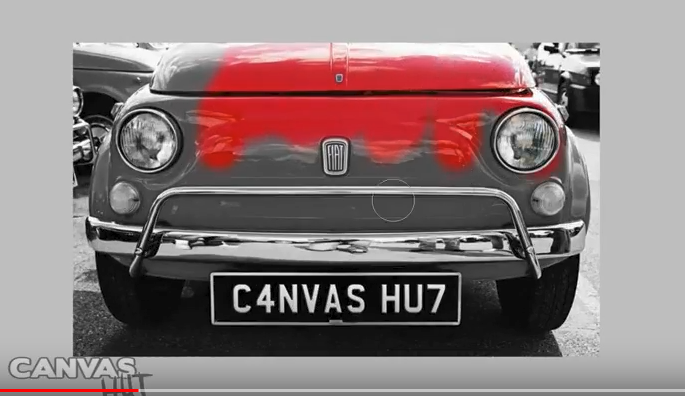 Canvas hut colour splash edit